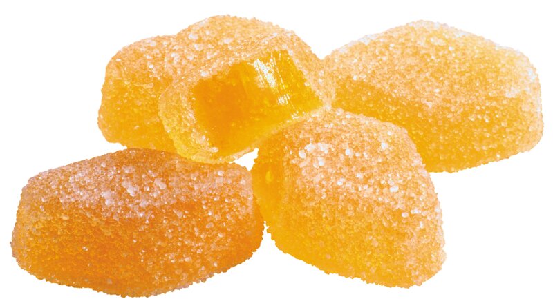 orange sugar-coated candies