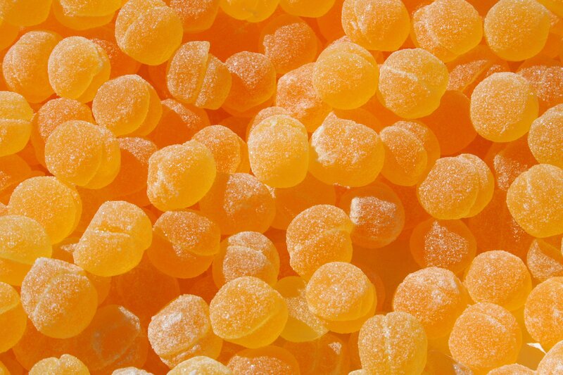 Orange Sugar-coated Candies — Yellow