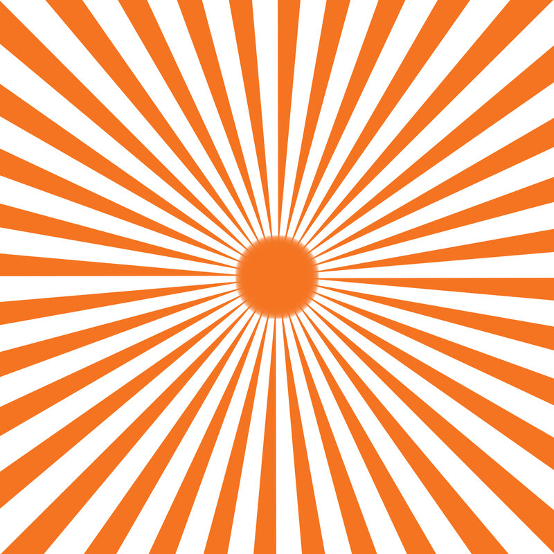 orange sunburst pattern