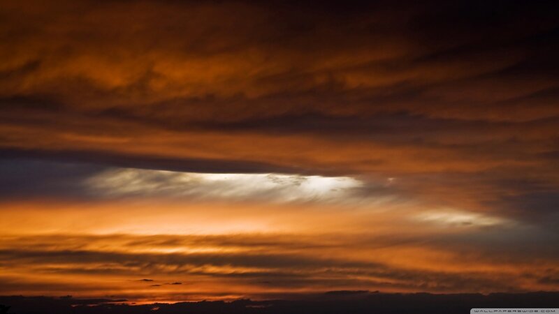 Orange Sunset Sky — Dramatic