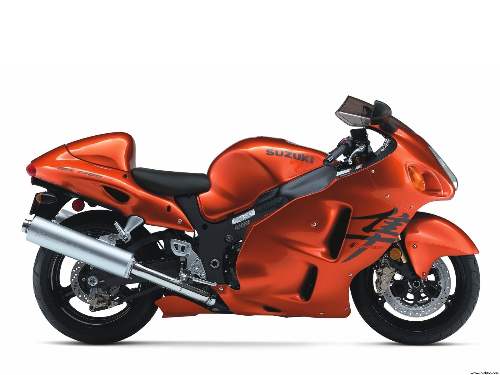 orange suzuki sport motorcycle