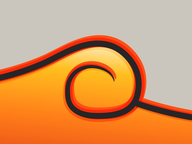 orange swirl design