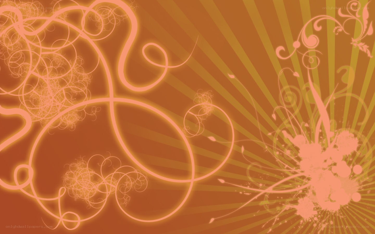 orange swirls and splatters