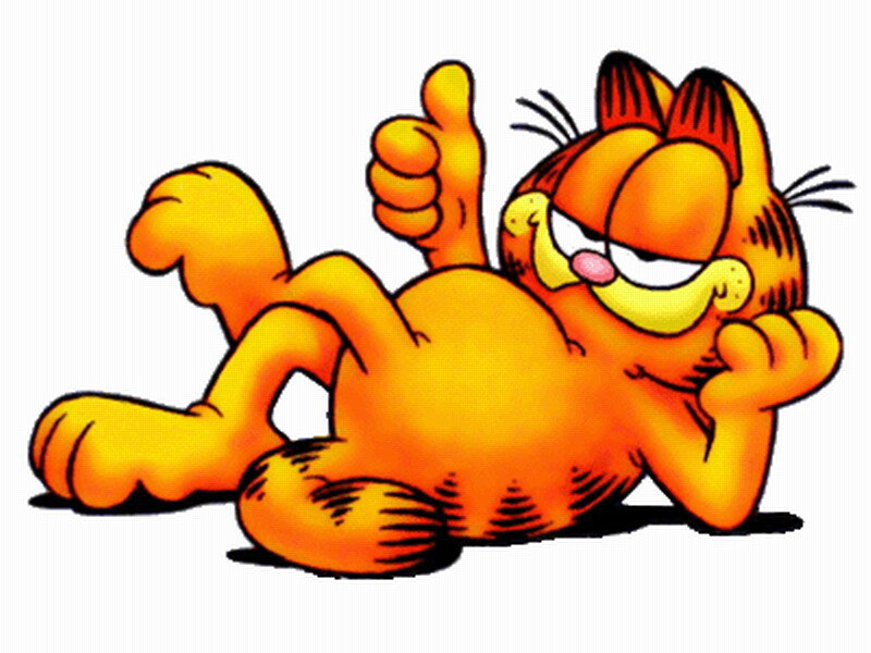 Orange Tabby Cat — Relaxed, Comic