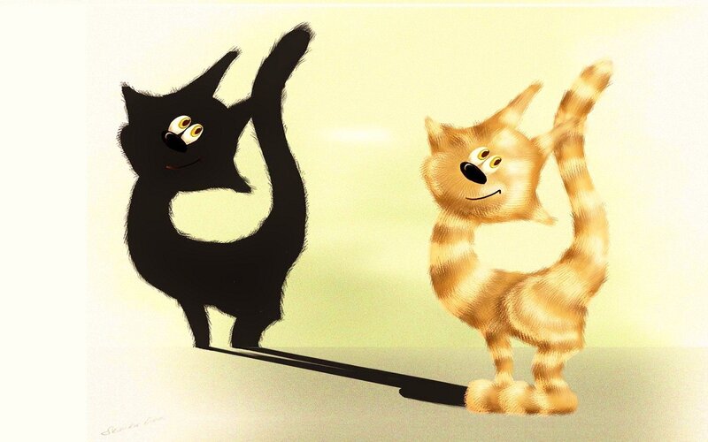 Orange Tabby Cat — Yellow, Playful, Illustration