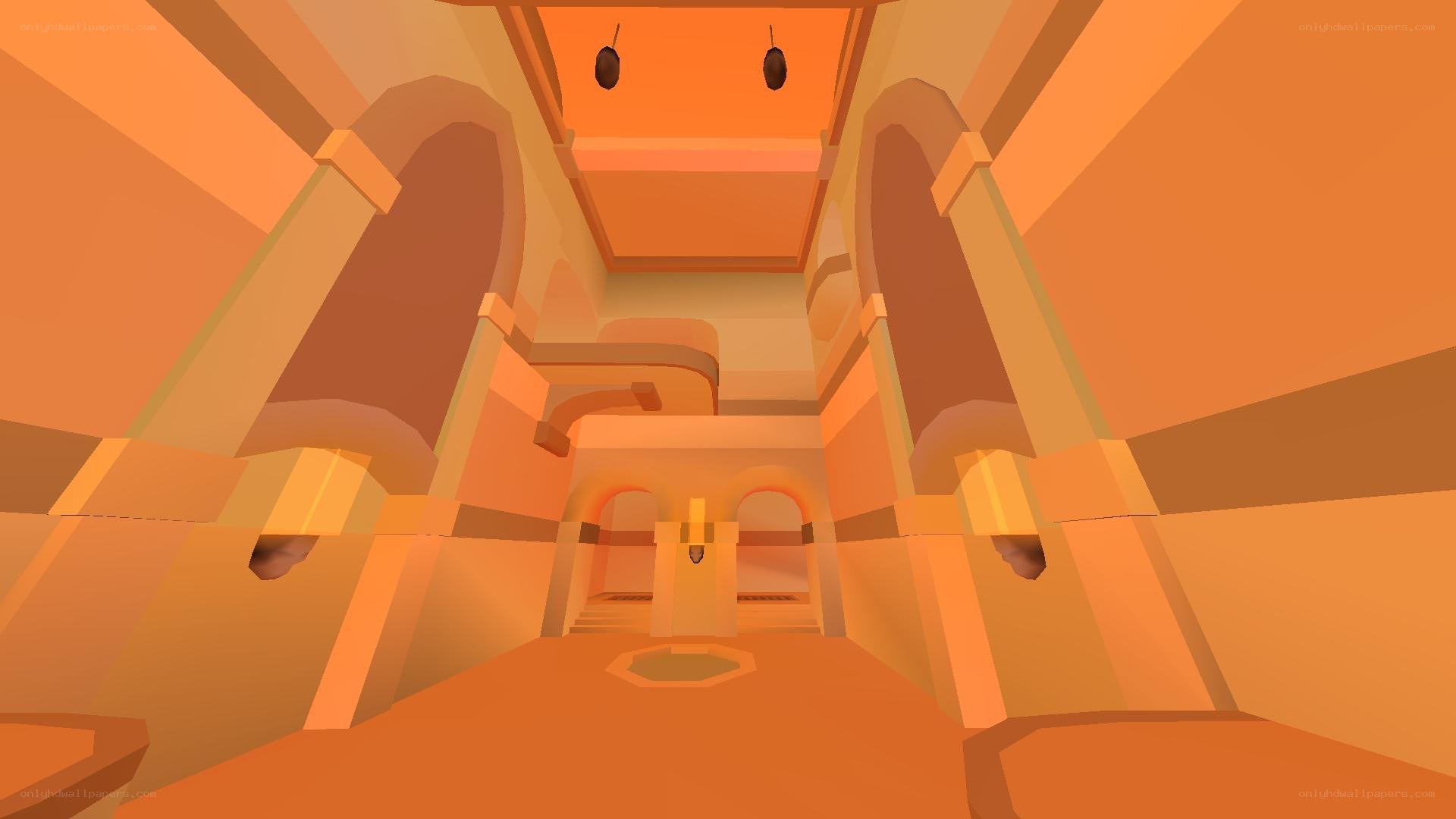 orange temple interior