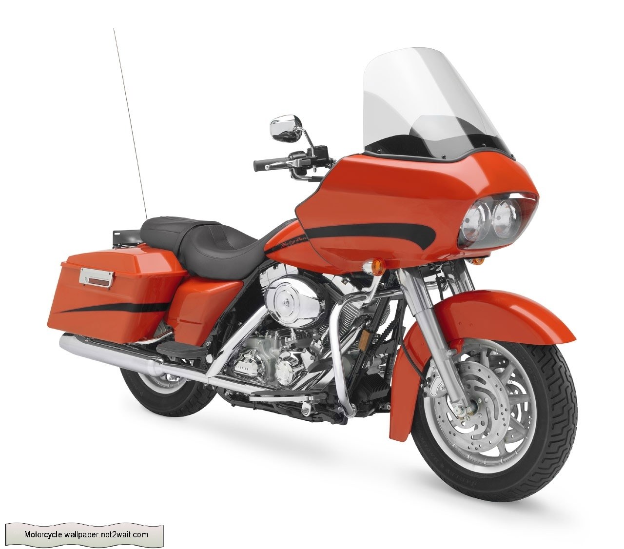 orange touring motorcycle