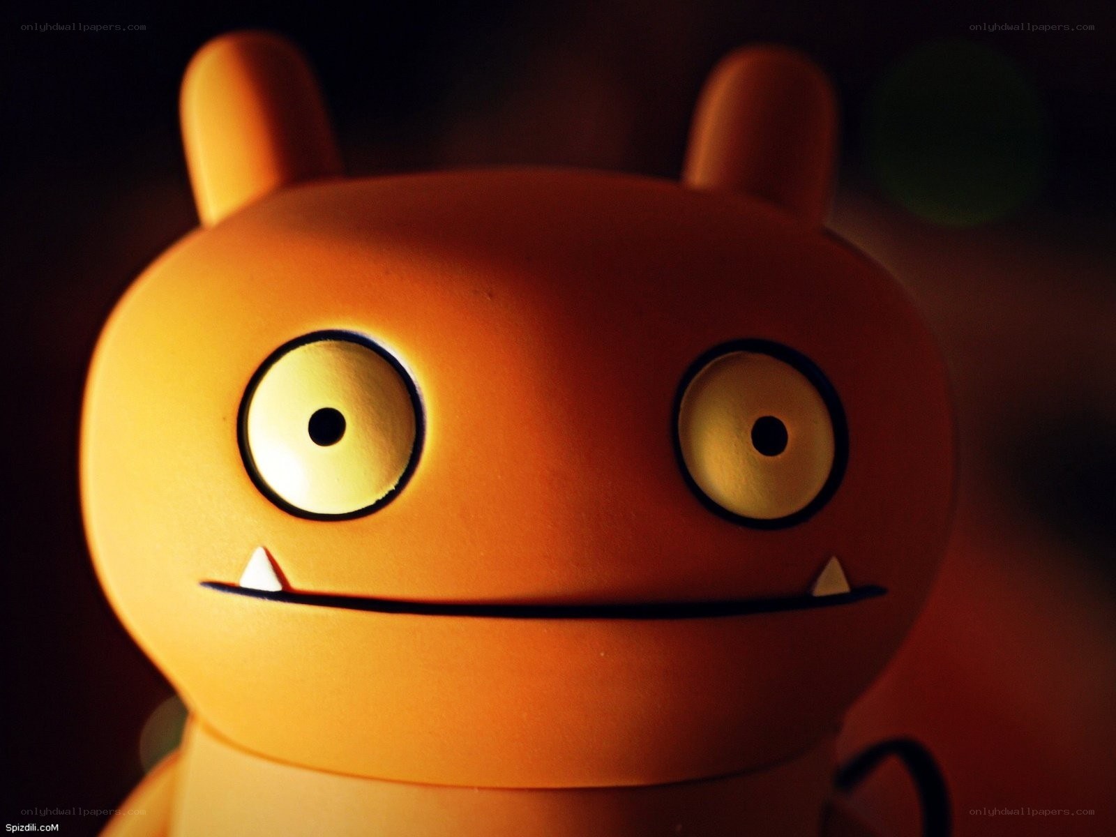 orange toy monster close-up