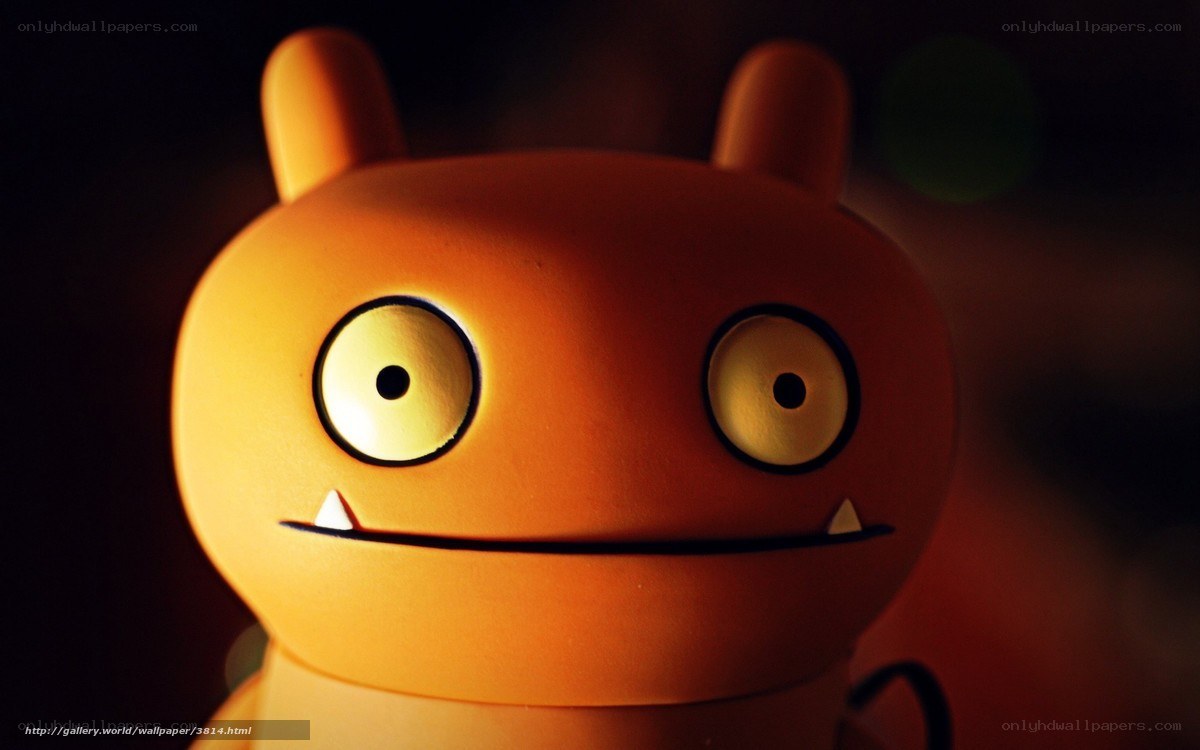 orange toy monster close-up