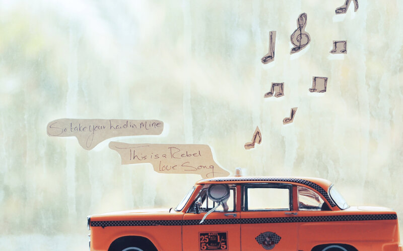 Orange Toy Taxi