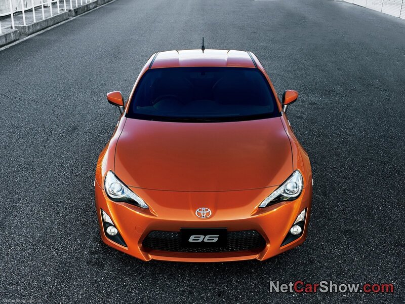 Orange Toyota 86 sports car