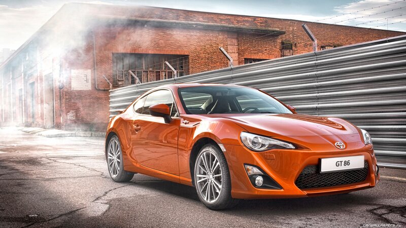 Orange Toyota GT-86 sports car