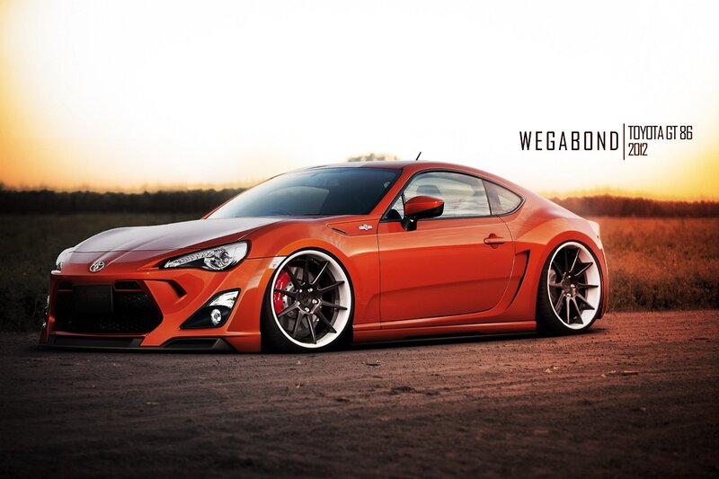 Orange Toyota GT86 car