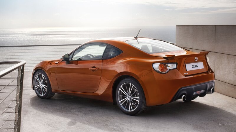 Orange Toyota GT86 sports car