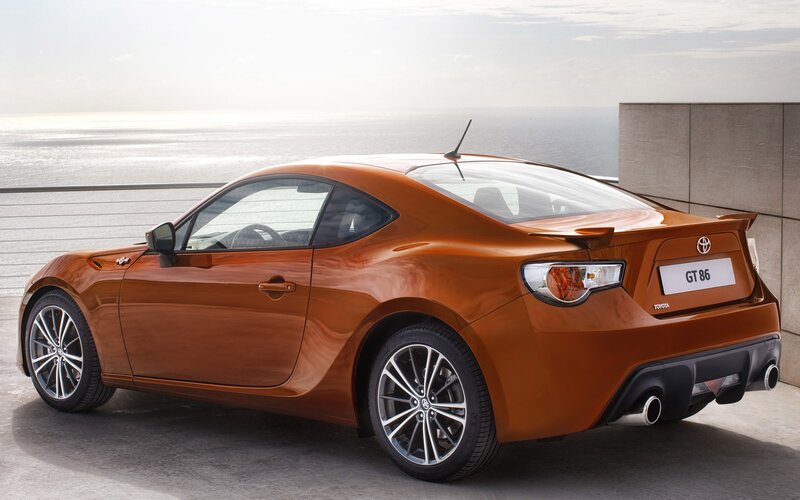 Orange Toyota GT86 sports car