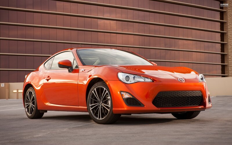 Orange Toyota GT86 sports car
