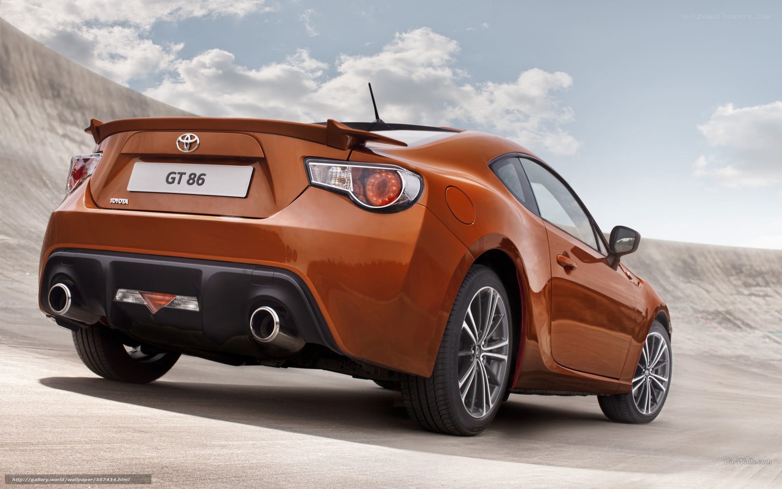 Orange Toyota GT86 sports car