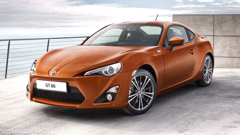 Orange Toyota GT86 sports car