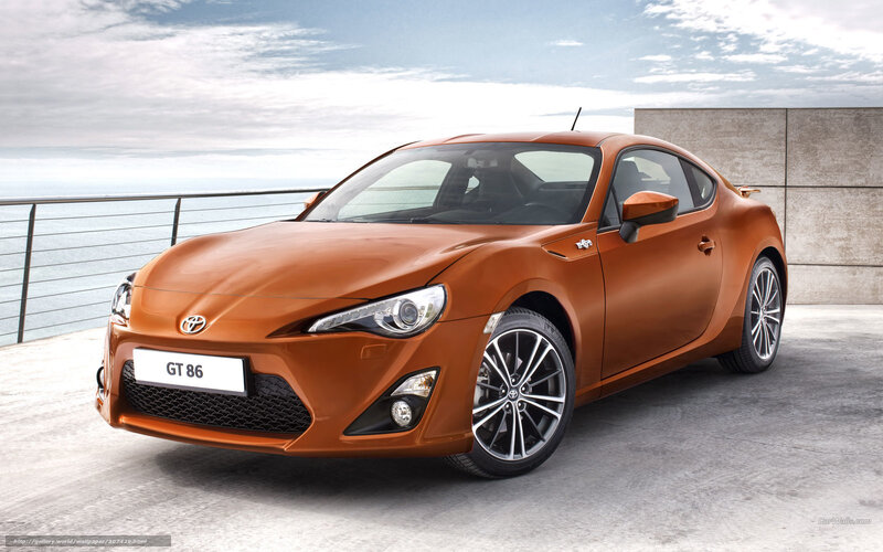 Orange Toyota GT86 sports car