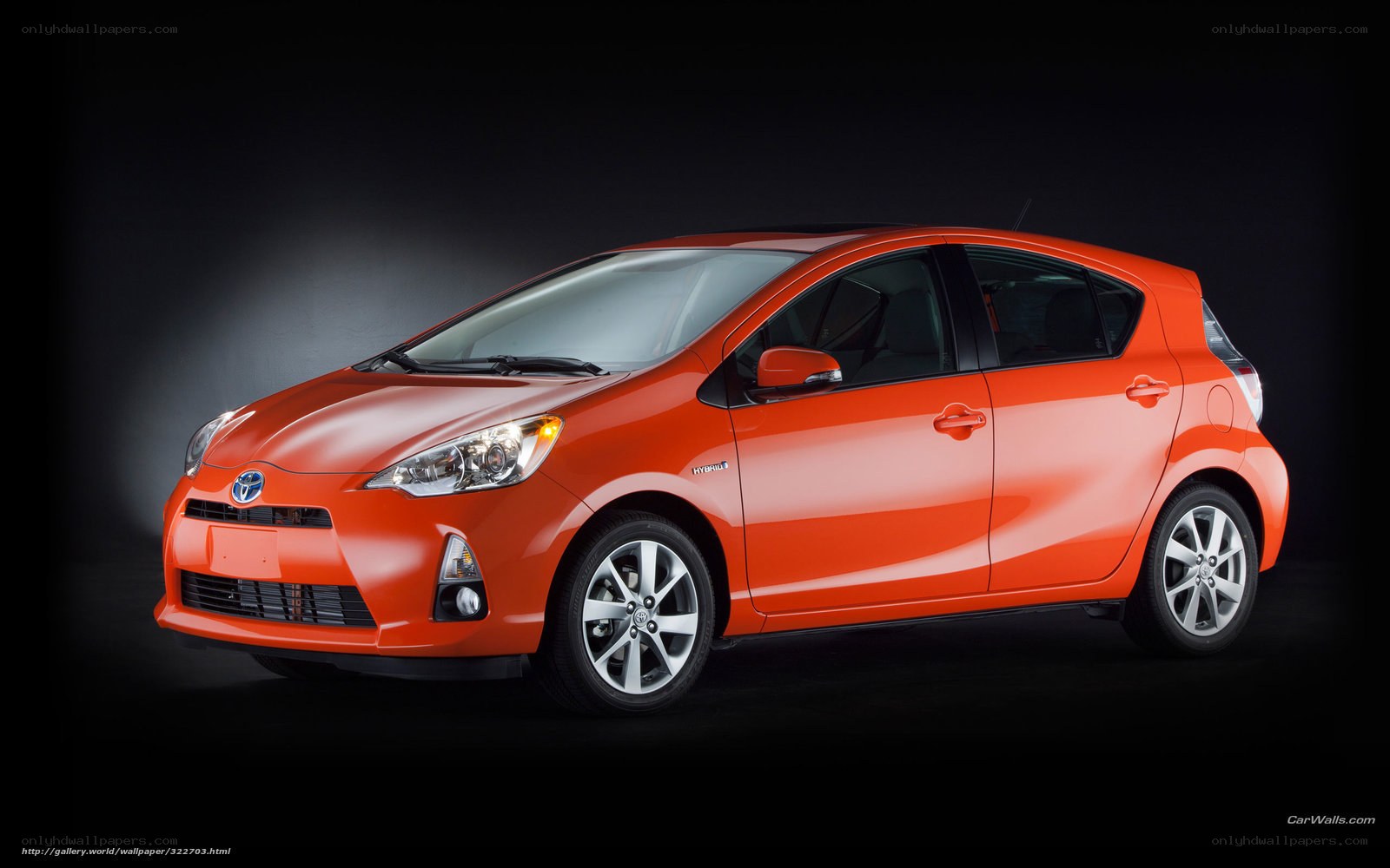 Orange Toyota Prius c
