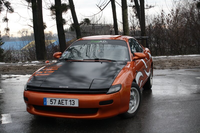 Orange Toyota race car