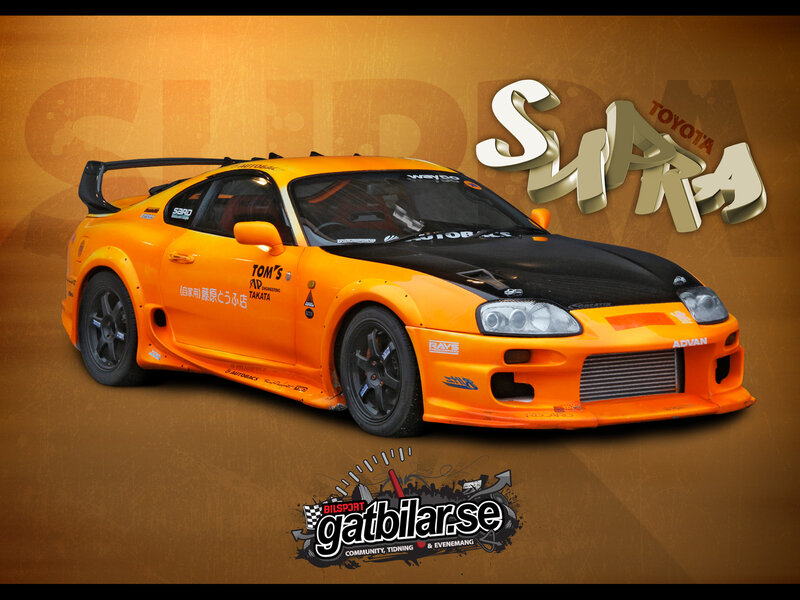Orange Toyota Supra Drift Car