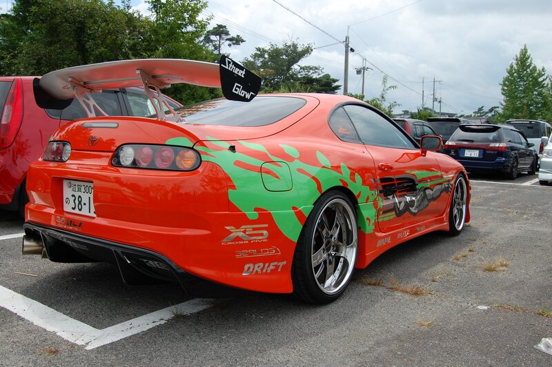 Orange Toyota Supra