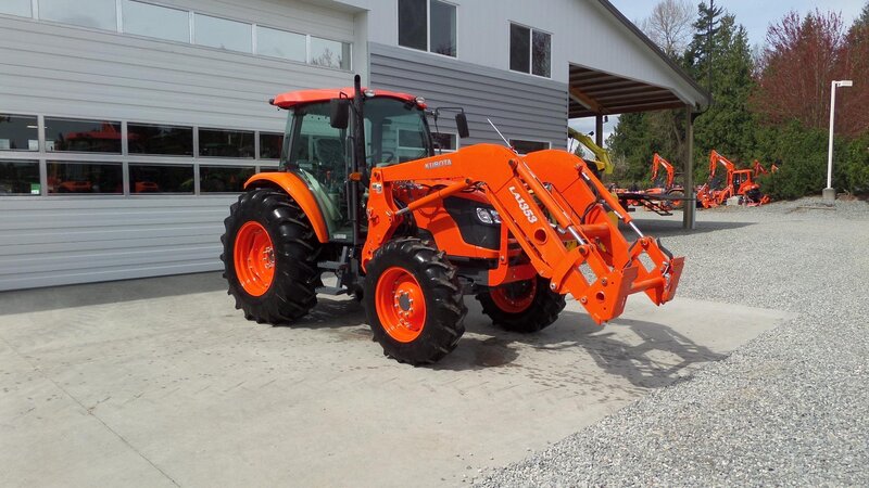 Orange Tractor with Front Loader — Neutral