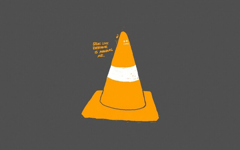 Orange Traffic Cone — Neutral