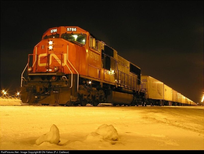 Orange Train Engine — Dramatic