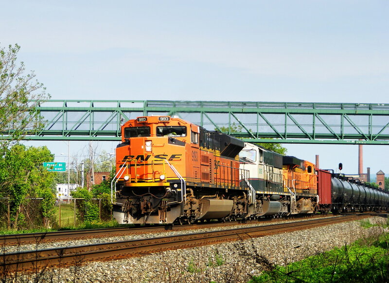 Orange Train on Tracks — Calm