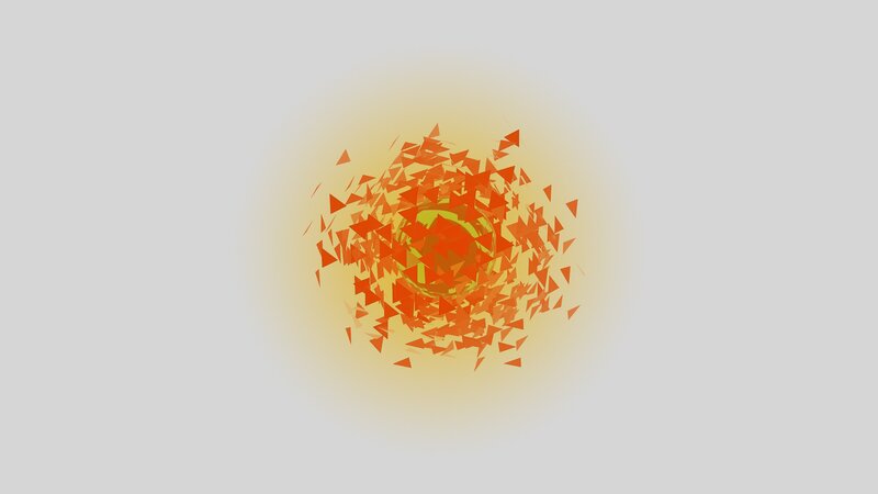 Orange Triangles Explosion