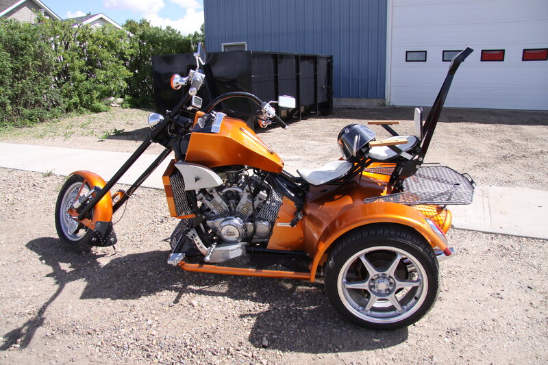 Orange Trike Motorcycle