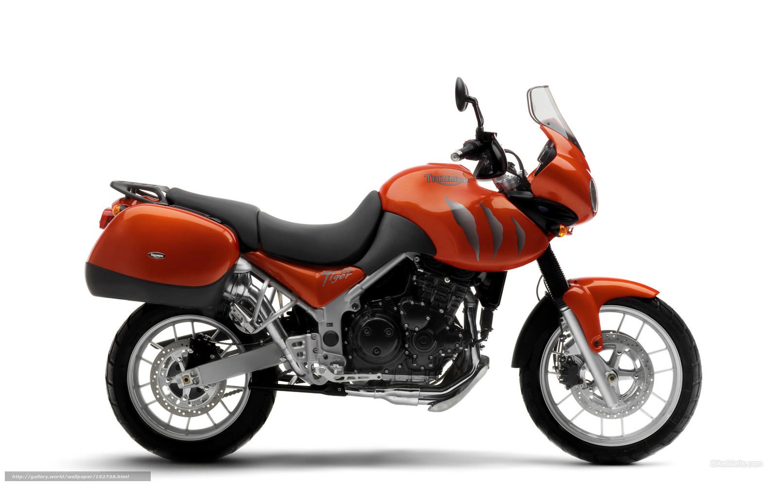 orange triumph tiger motorcycle