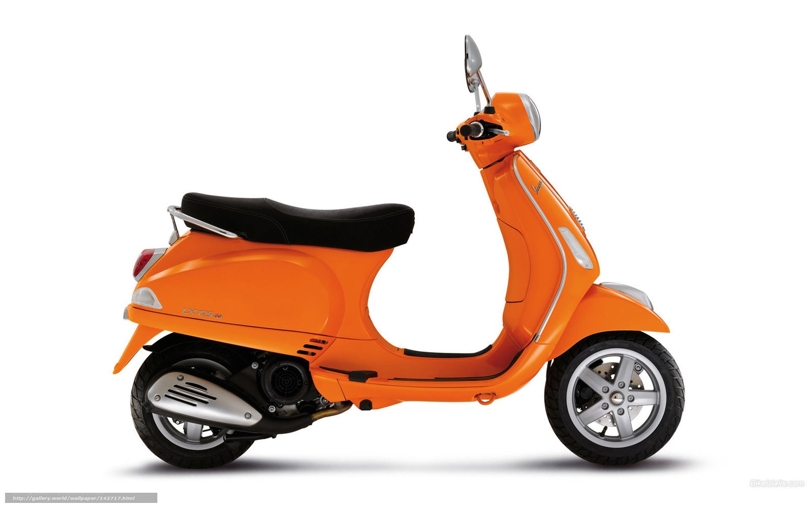 Orange Vespa LX 125 scooter