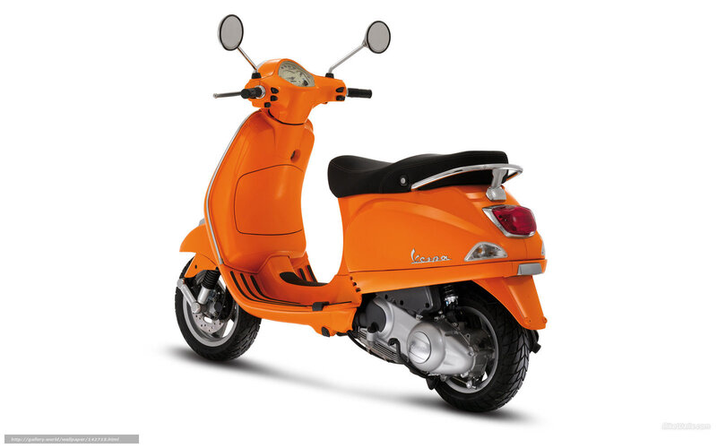 Orange Vespa Scooter — Neutral