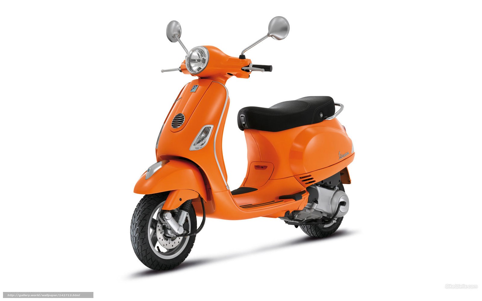 Orange Vespa scooter