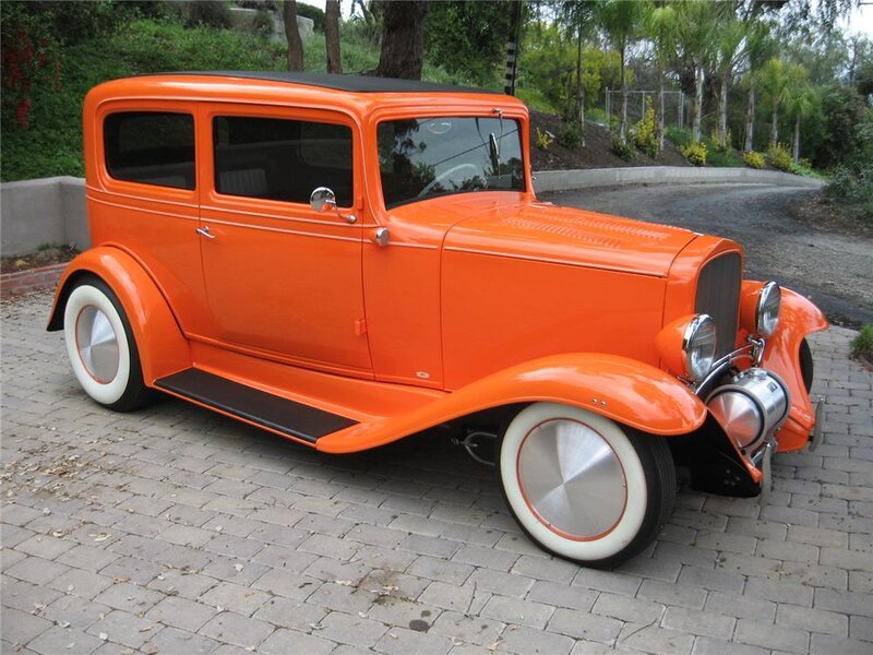 Orange Vintage Car — Calm, Afternoon