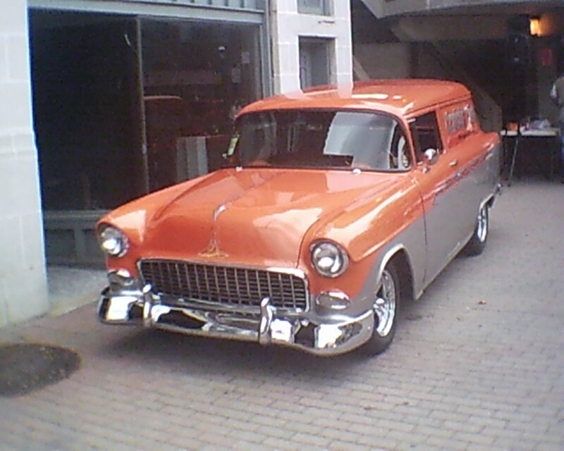 Orange Vintage Car — Calm, Photograph