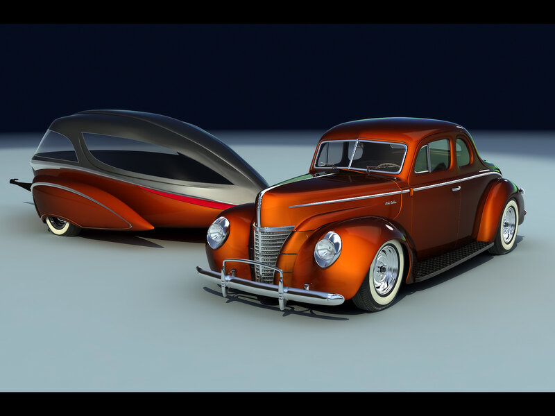 Orange Vintage Car — Dramatic