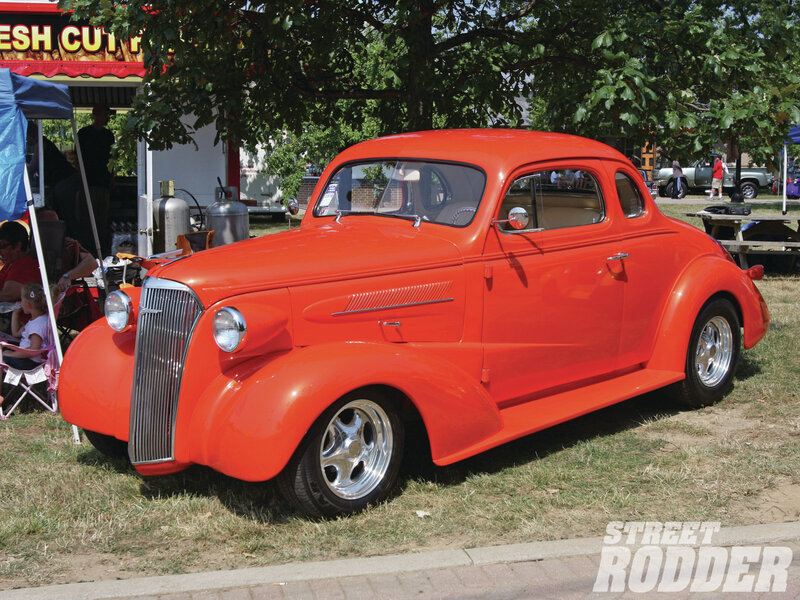 Orange Vintage Car — Red