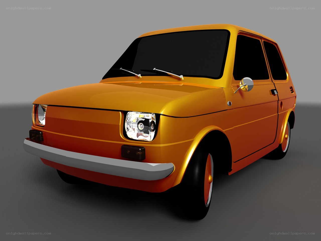 orange vintage car