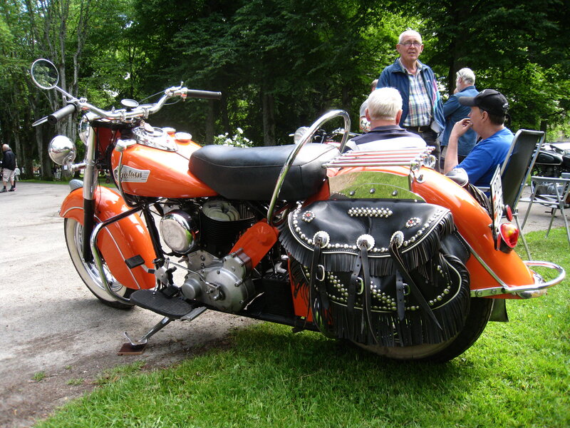 Orange Vintage Motorcycle