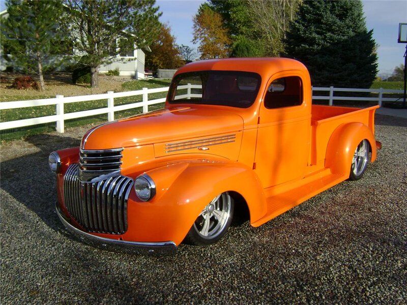 Orange Vintage Pickup Truck — Calm
