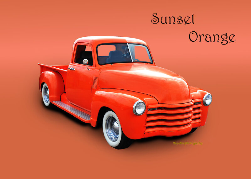 Orange Vintage Pickup Truck — Dramatic