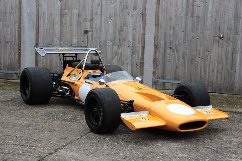 orange vintage race car