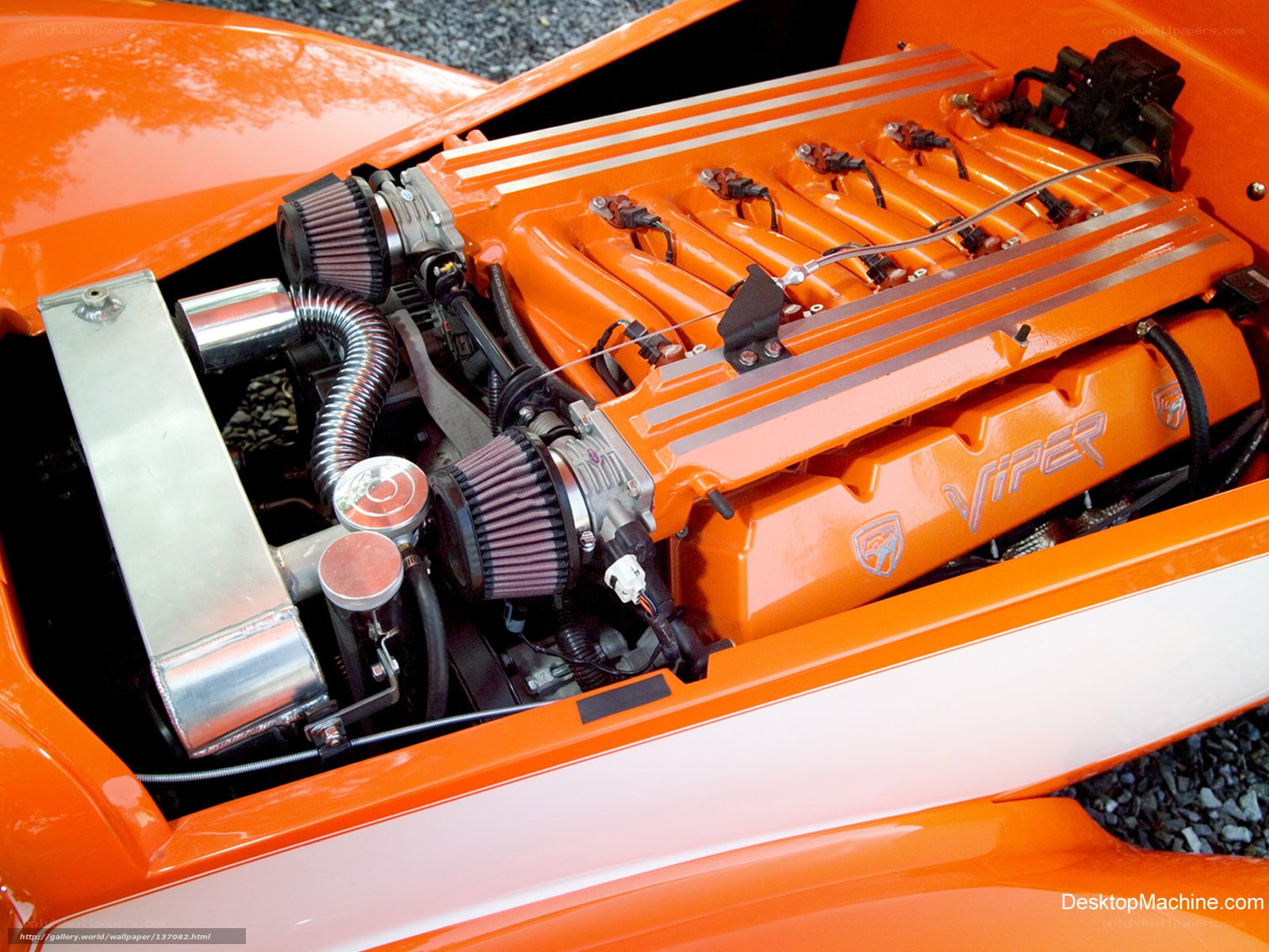 orange viper engine bay