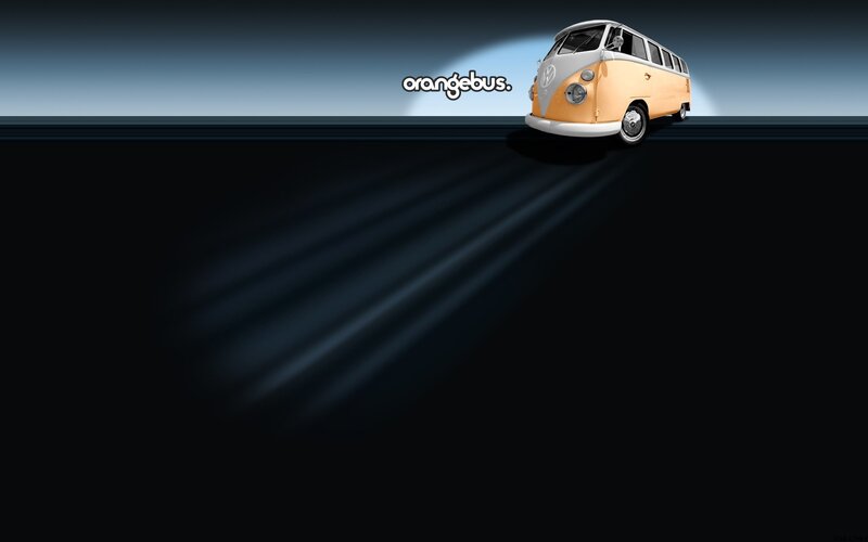 Orange Volkswagen Bus
