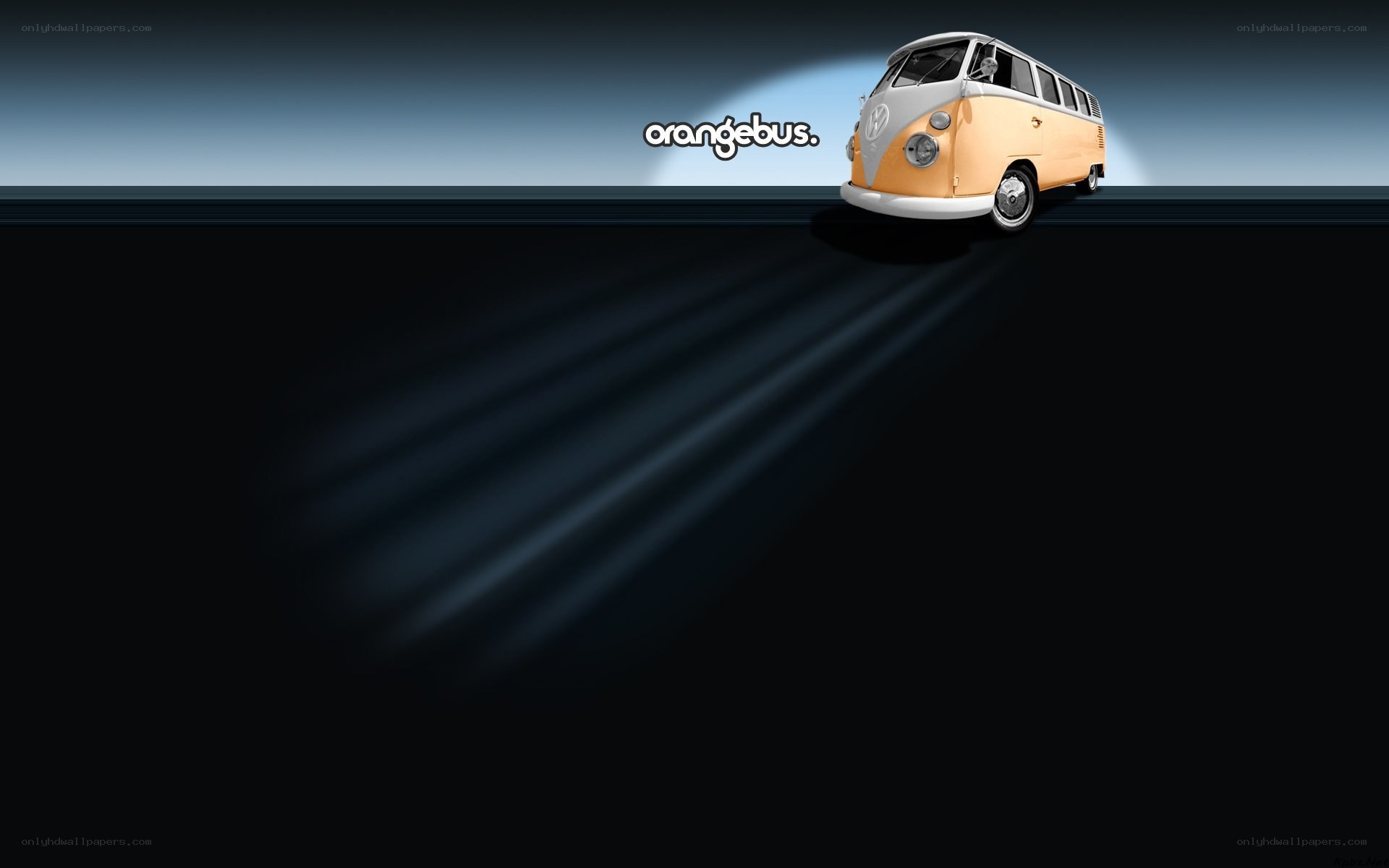 Orange Volkswagen Bus