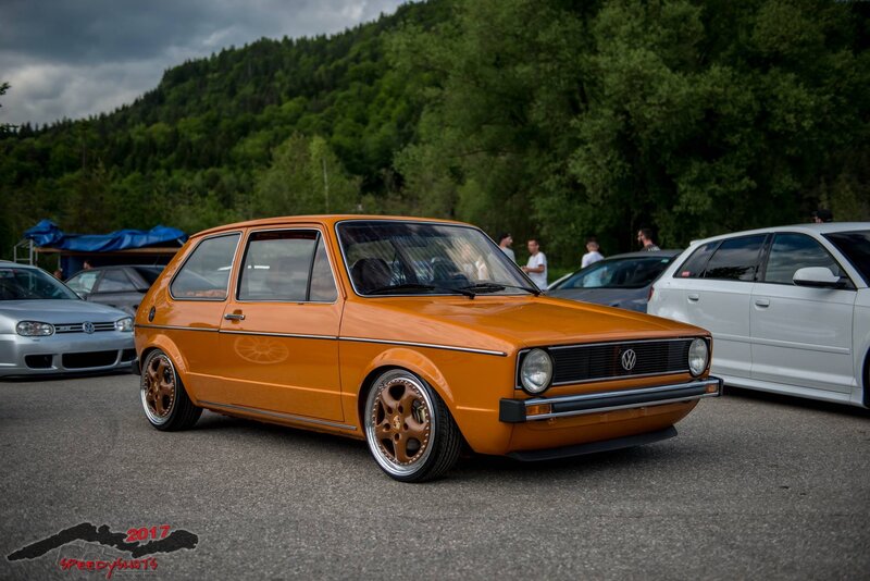 Orange Volkswagen Golf